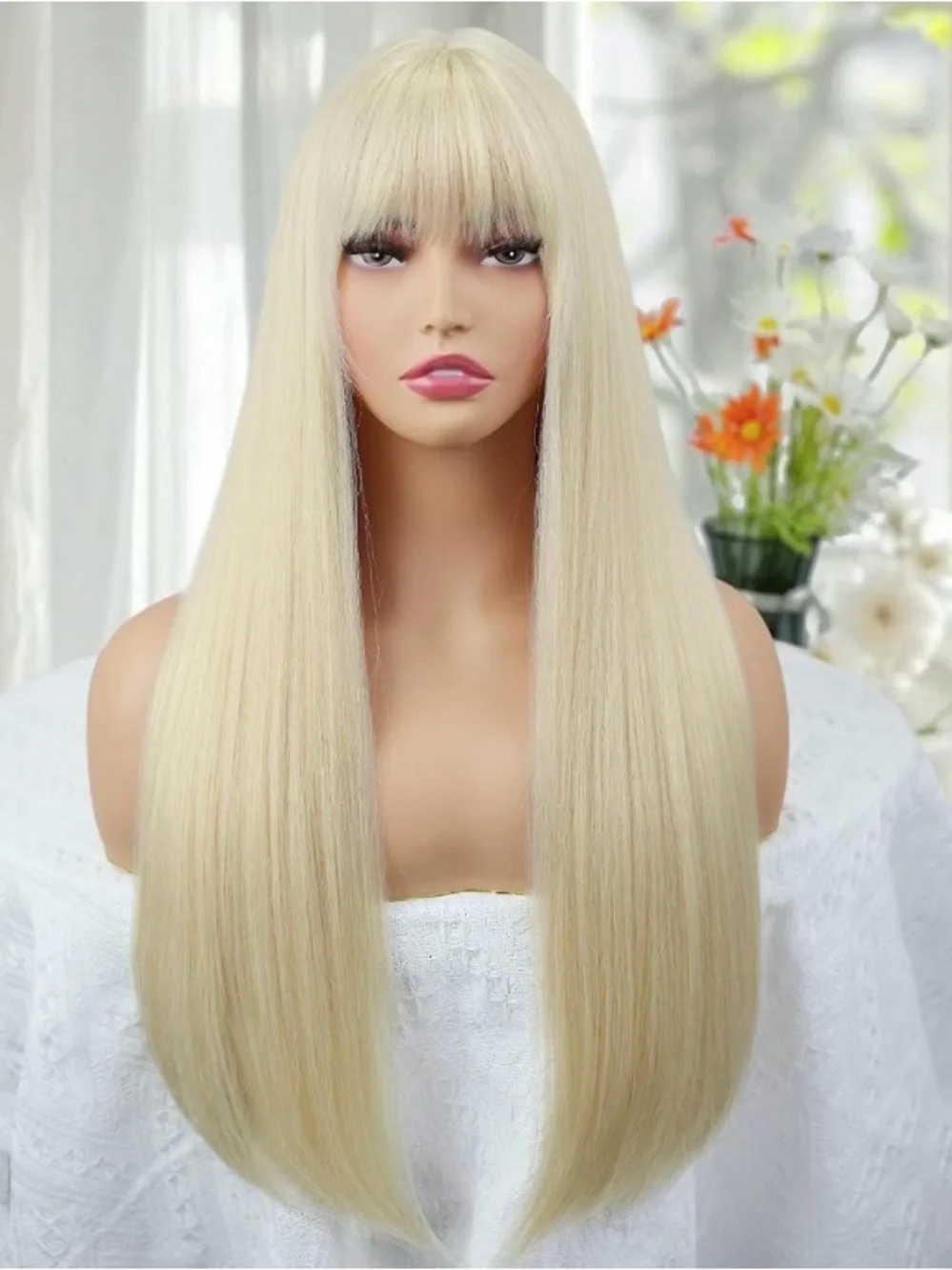 Long Blonde Wig 24” Straight Halloween Cosplay